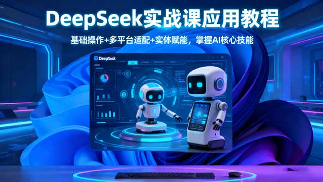 DeepSeek实战课应用教程、基础操作+多平台适配+实体赋能，掌握AI核心技能-爱搞米