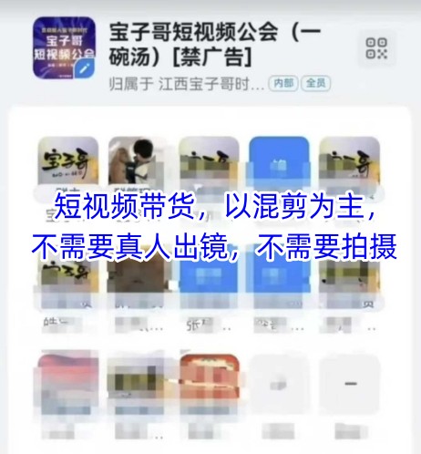 宝子哥头部团队短视频带货,以混剪为主,不需要真人出镜,不需要拍摄【更新9月】-爱搞米