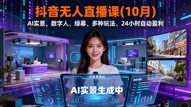 抖音无人直播课(10月-爱搞米