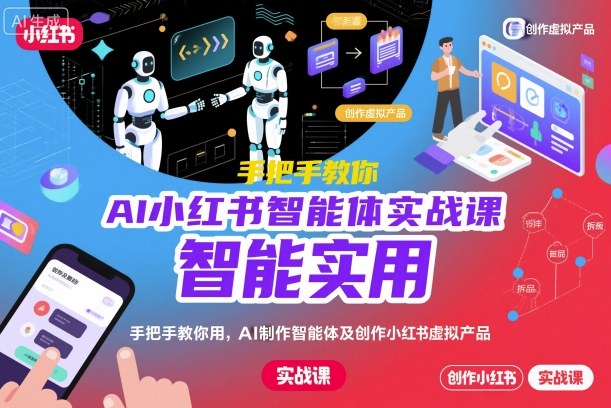 AI小红书智能体实战课，手把手教你用AI制作智能体及创作小红书虚拟产品，提效+内容商业化-爱搞米