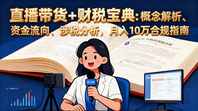 直播带货+财税宝典:概念解析、资金流向、涉税分析,月入10万合规指南-爱搞米