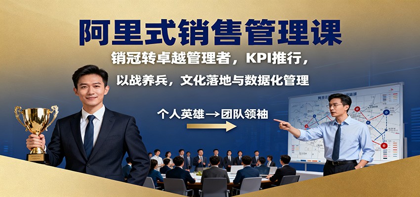 阿里式销售管理课:销冠转卓越管理者,KPI 推行,以战养兵,文化落地与数据化管理-爱搞米