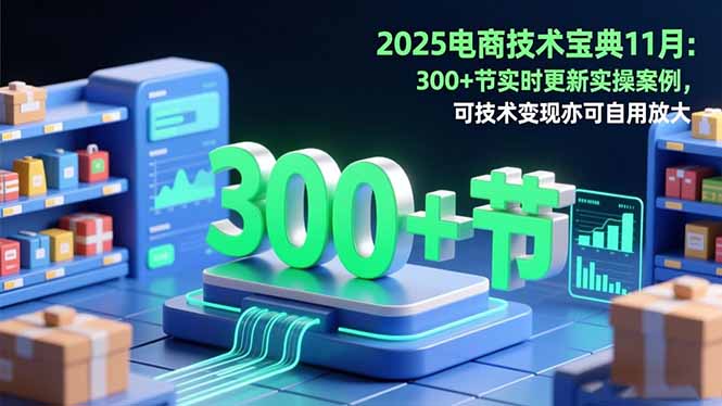2025电商技术宝典11月：200+节实时更新实操案例，可技术变现亦可自用放大-爱搞米