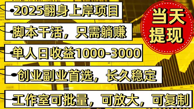 2025翻身上岸项目脚本干活，内部客户经理内部开号，单人日收益1000-300...-爱搞米