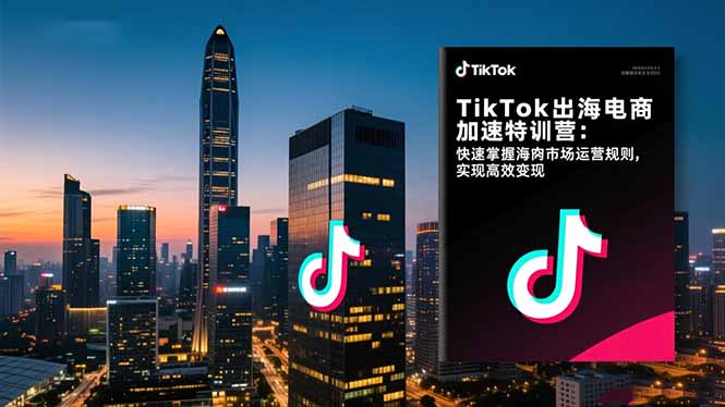 TikTok出海电商加速特训营：快速掌握海外市场运营规则，实现高效变现-爱搞米