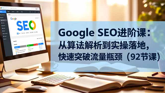 Google SEO进阶课：从算法解析到实操落地，快速突破流量瓶颈(92节课-爱搞米