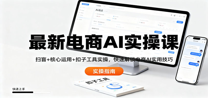 最新电商AI实操课：扫盲+核心运用+扣子工具实操，快速解锁电商AI实用技巧-爱搞米