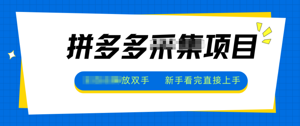 拼多多电商采集，一小时50+，操作简单，零投资-爱搞米