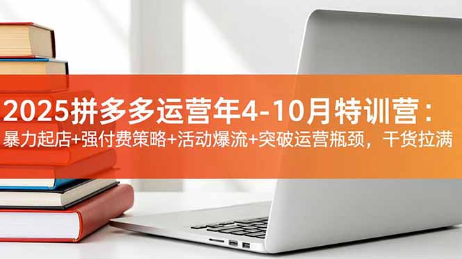 2025拼多多运营年4-10月特训营：暴力起店+强付费策略+活动爆流+突破运营瓶颈，干货拉满-爱搞米