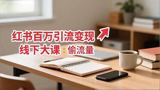 小红书百万引流变现-11月线下大课：分享从0到百万引流路径，手把手教偷流量、拿结果-爱搞米