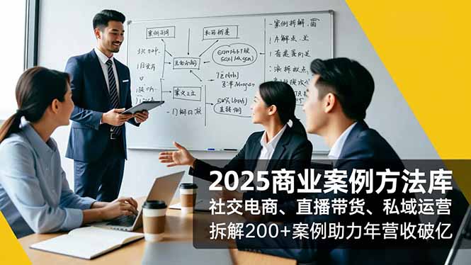 2025商业案例方法库，社交电商、直播带货、私域运营，拆解200+案例助力年营收破亿-爱搞米